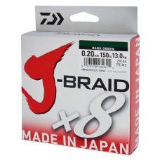 Daiwa J-braid X8 0,16mm 9,1kg Dark Green