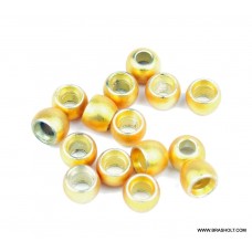 Futurefly Brass Beads 4mm - Mat Metallic yellow
