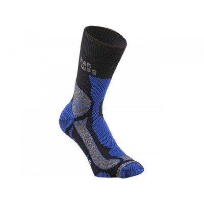 Hanwag Trek Merino Sock - Black/Royal Blue