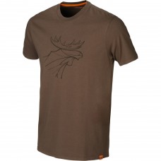 Harkila Graphic T-Shirt - Brown Granite/Phantom