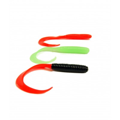 SFG Twister Jighale 10cm -  Grøn/Selvlysende